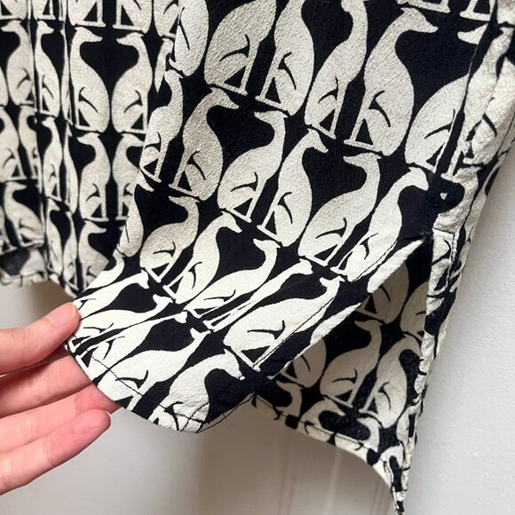 Vintage H&M Black and White Greyhound Patterned Shirt - Picture 4 of 7